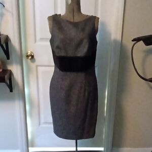 bebe Gray and Black High Low Dress
